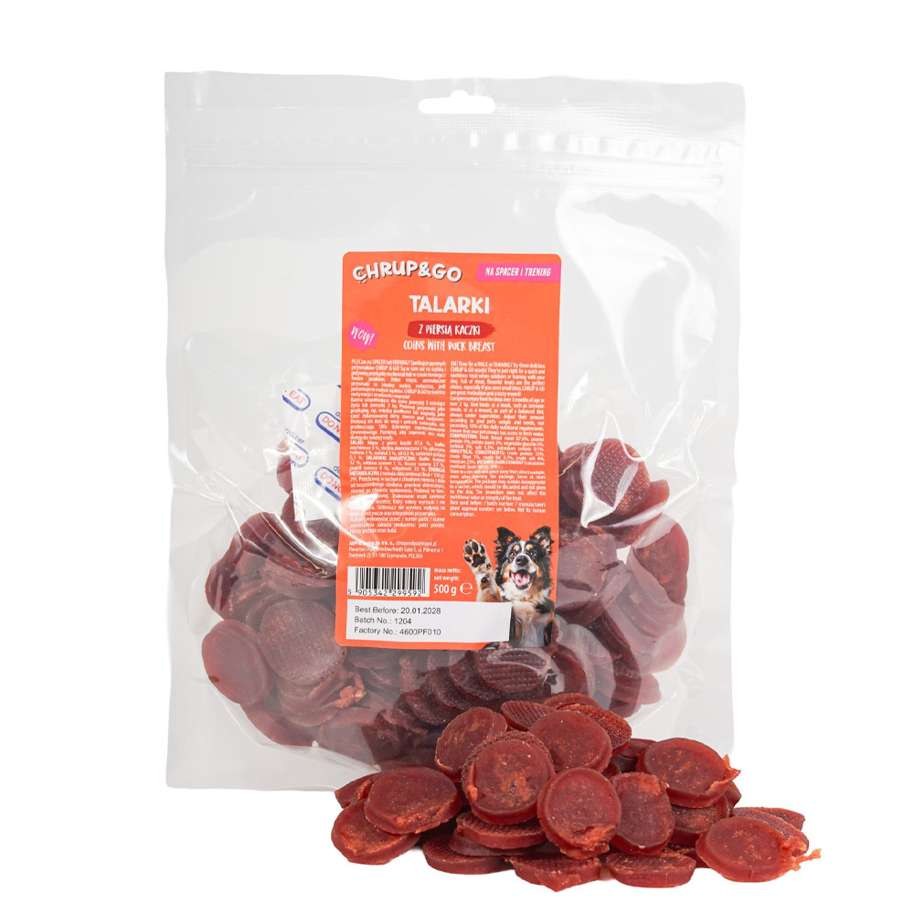 CHRUP&GO Talarki z Piersią Kaczki 500g Przysmak dla Psów Dorosłych